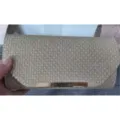 Sparkly Glitter Clutch Bag Gold Evening Handbag with Metal Lock Stylish Party Purse - 2655 Apricot
