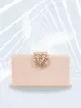 Glitzernde Abendtasche Clutch mit funkelndem Strass Verschluss fur Party und Bankett. - TW170H Champagner