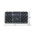 Schwarze Perlen Strass Abendtasche glitzernde Kristall Chevron Muster Clutch Handtasche 20cm - KB762 Schwarz