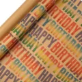 Rainbow happy birthday wrapping paper roll craft paper gift packing for party supplies. - Clearance - Rainbow Letters / Roll
