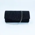 Schwarze Glitzer Clutch Handtasche Damen Abendtasche Umhängetasche mit Kette für Party - TW252 Schwarz