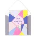 Dopamine kleur geometrische wenskaart, creatieve engelse zegen cadeaukaart variant stijl. - Prachtige Dag