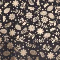 Premium black Christmas gift wrapping paper featuring elegant gold foil snowflakes. - Gold Pine Cone