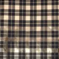 Black and gold plaid wrapping paper for holiday gifts, elegant metallic grid design. - Gold Stamped Grid