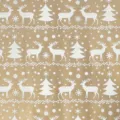 Papel de regalo de navidad con bonitos patrones de ciervos y copos de nieve para fiestas - Ciervo Blanco Espumado