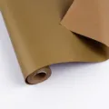 Double-sided wrapping paper roll, gold metallic and vintage brown kraft paper, gift wrap. - 0.43*3m / Christmas Series - Striped Gold