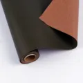 Dubbelzijdige inpakpapierrol donkergroen en bruin geribbeld knutselpapier voor cadeau verpakking - Kerstserie - Gestreept Zwartgroen