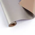 Dubbelzijdige cadeaupapierrol, metalliek zilver en retro bruin, grote maat voor decor. - Kerstserie - Gestreept Zilver