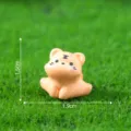Mini tiger figurine for micro landscape DIY garden decor, cute desktop ornament 1.5cm. - Tiger