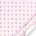 Glossy pink metallic gift wrapping paper roll for birthday party holiday present packaging - Grid Gift / 50*70cm
