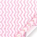 Pink chevron gift wrapping paper with metallic gold dots, ideal for DIY birthday party presents. - Wavy Dots / 50*70cm