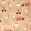 Funny cartoon Santa Claus wrapping paper roll for Christmas holiday gift packaging supplies. - Custom Order - Gift Cover / Roll