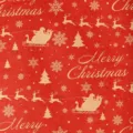 Christmas wrapping paper roll red holiday gift wrap festive deer snowflake present supplies - Custom Order - Gifts on Red Background / Roll