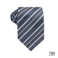 Classic Navy Blue Striped Men's Tie Business Formal Wear Professional Necktie Style - Striped Style (T89)