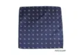 Herren dunkelblaue Anker Print Einstecktuch, klassisches Anzug Stofftuch Detailansicht. - PSFST433#P
