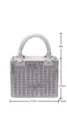 Silberne Strass Abendtasche für Damen, glitzernde Kristall Clutch Tasche mit Henkel. - KB688 Silber