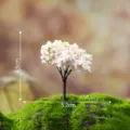 Miniatur Kirschblütenbaum Figur für Mikrolandschaft Dekoration, künstliche Pflanzen Ornament. - Romantische Blumen