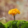 Miniatur Landschaft Baum Modell DIY Handwerk Feen Garten Sukkulente Dekoration 6.9cm - Goldener Baum
