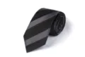 Detailed view of classic black and grey striped men necktie, elegant pattern close up texture. - L7015 (Dark Gray Striped)