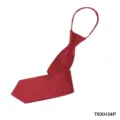 Red zipper necktie detail shot, convenient pre-tied design for easy daily formal wear styling. - Burgundy