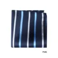 Pochette da abito a righe blu per uomo, elegante fazzoletto in seta per giacca. - Rigato Blu e Bianco(PS8S)