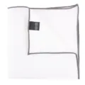 Pochette de costume blanche en lin pour homme mouchoir de poche bord gris 100% lin - Gris