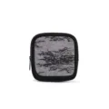 Black lace transparent cosmetic bag, mini square storage pouch with zipper closure. - S / Black