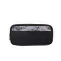 Black lace cosmetic bag for women, portable zipper makeup storage pouch for daily use travel. - M / Black