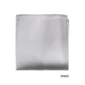 Zilveren pochet detail, fijn gestructureerde geweven stof, elegant pak accessoire - Zilvergrijs(PS65S)