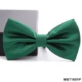 Farfalla verde primo piano, tessuto strutturato matrimonio sposo formale accessorio collo vista dettagliata. - Griglia Verde (MBT1001P)
