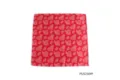 Taschino da uomo rosso con fantasia cachemire, elegante fazzoletto in microfibra per abiti. - PSJS230#P