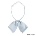 Lichtblauwe JK strik detail, Japanse stijl uniform lint accessoire, gladde stof textuur. - Lichtblauw