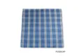 Herren blauskariertes Einstecktuch Polyester Seide Taschentuch Anzug Accessoire quadratisch - PSJS691#P