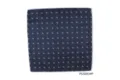 Blaues Totenkopf Muster Einstecktuch, feiner Rollsaum, glattes Mikrofaser Anzugaccessoire. - PSJS693#P