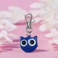 Grazioso orologio da tasca al quarzo gatto blu portachiavi infermiera accessorio carino. - Blu