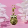Golden owl pocket watch keychain nurse watch cute pendant accessory student exam clock - Gold
