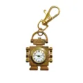Orologio tascabile con pendente al quarzo portachiavi robot dorato regalo di moda. - Oro
