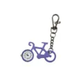 Simpatica Orologio da Tasca Portachiavi a Forma di Bicicletta Viola con Movimento al Quarzo. - Viola chiaro