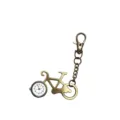 Portachiavi orologio da tasca bicicletta bronzo vintage, ciondolo orologio quarzo carino creativo. - Bronzo ciano