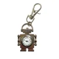 Orologio al quarzo robot retrò portachiavi grazioso ciondolo in metallo per bambini regalo. - Argento