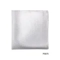 Zilveren visgraat pochet van zijde voor heren pak, gedetailleerde close-up weergave. - Zilvergrijs Visgraat(PS67S)