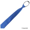 Detailed close-up view of a classic blue zipper tie texture, featuring professional finish. - Rose Red