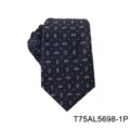 Men's business paisley jacquard necktie, folded neatly, elegant dark blue formal tie for men. - Deep Blue Paisley