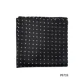 Zwarte zijden pochet met witte stippen, klassiek herenpak accessoire voor zakelijke bijeenkomsten. - Zwart met Witte Stippen(PS71S)