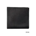 Gedetailleerd overzicht van zwarte zijden pochet met fijne gestructureerde stip weving. - Zwarte Puntmatrix(PS74S)