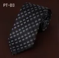 Men's formal business necktie with purple and white checkered pattern, ideal for wedding and suit. - PT-D3