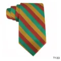 Men's classic striped tie, stylish woven jacquard necktie for business or casual wear. - Light Blue