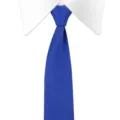 Men's blue knit necktie main view, solid color pointed knitted tie for business casual wear. - Arrow-Shaped / 145*6cm / 041 Royal Blue