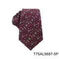 Men's business formal floral jacquard necktie, elegant dark blue tie for professional wear. - Deep Blue Floral
