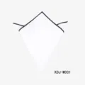 Pochette de costume classique blanche pour homme avec bordure noire pliée en triangle. - KDJ-M001 noir
